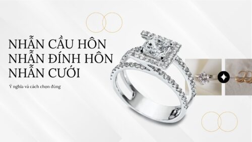 Ý NGHĨA VÀ CÁCH CHỌN ĐÚNG: NHẪN CẦU HÔN, NHẪN ĐÍNH HÔN, NHẪN CƯỚI